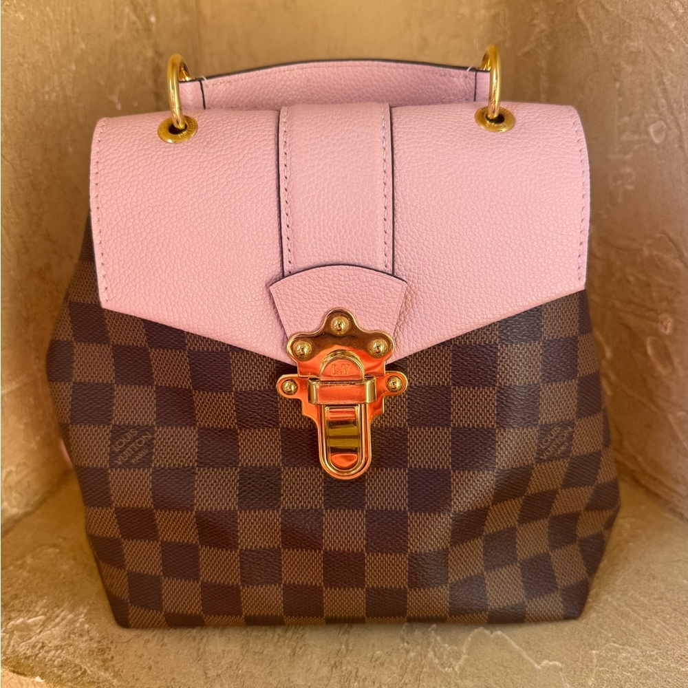 Louis Vuitton Pink and Brown Checkered Backpack
DAMIER EBENE CLAPTON